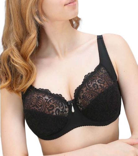 Bra Art:4-912 Anfen Size:E 90-100 thin guipure, on cotton base.