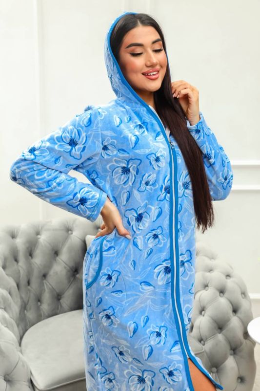 Women's Dressing gown 011 (Blue)