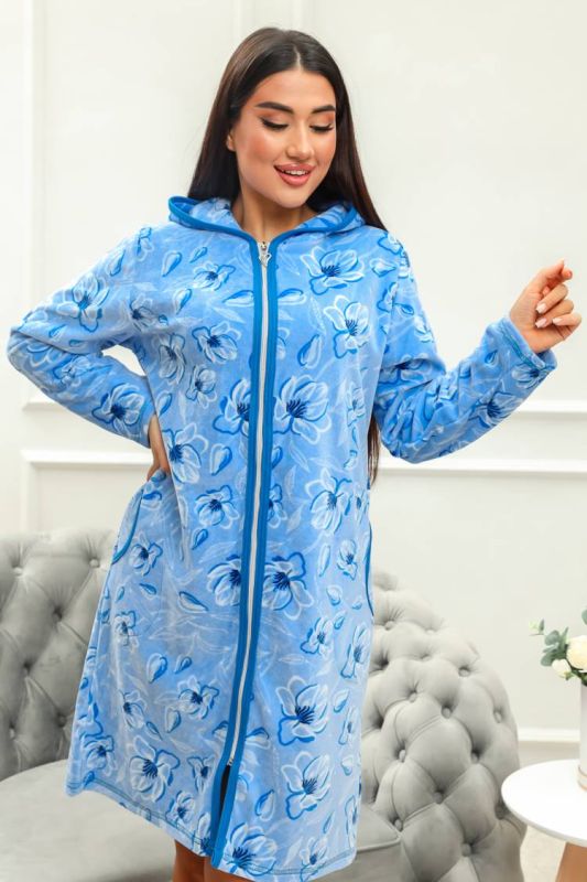 Women's Dressing gown 011 (Blue)