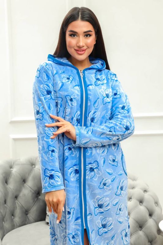 Women's Dressing gown 011 (Blue)