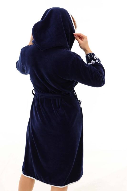 Women's robe 53514 (Dark blue)