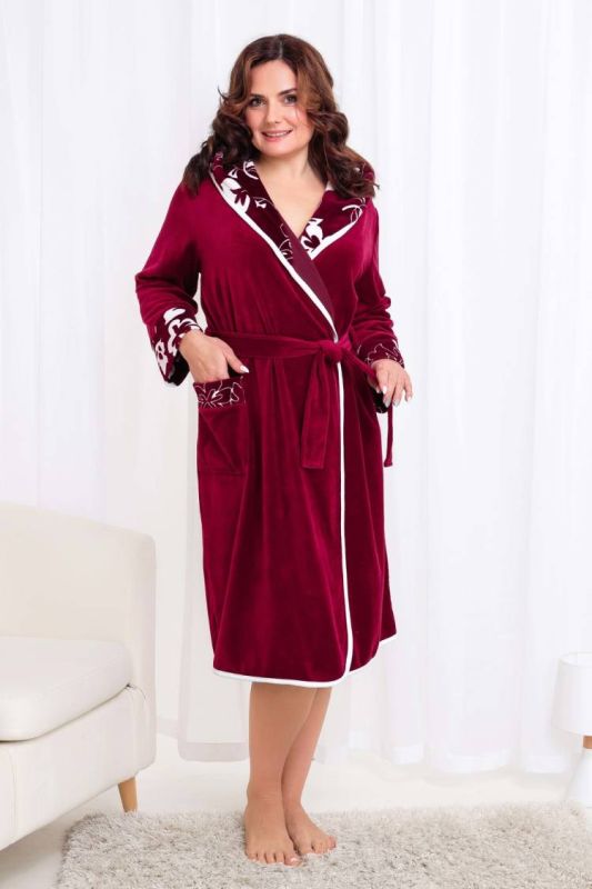 Women's Dressing Gown 53514 (Burgundy)