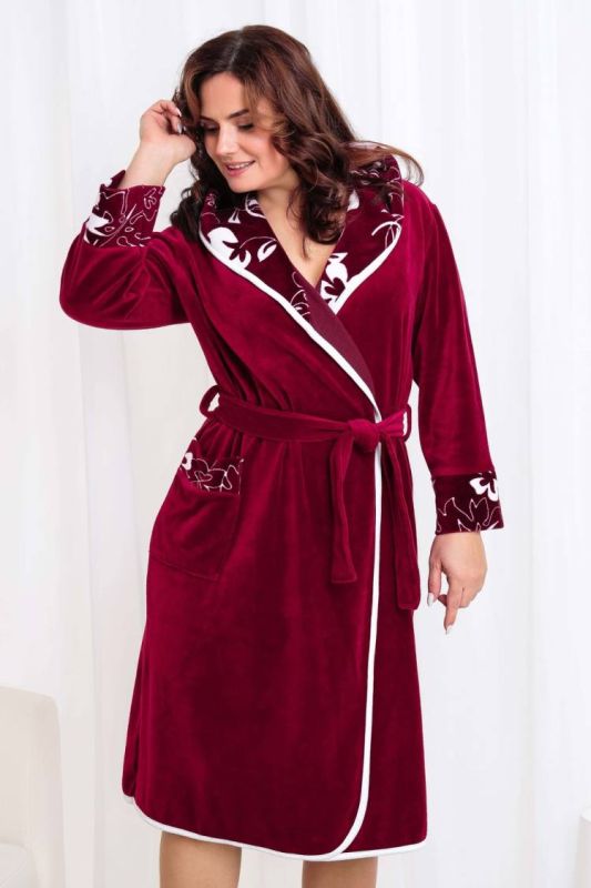 Women's Dressing Gown 53514 (Burgundy)