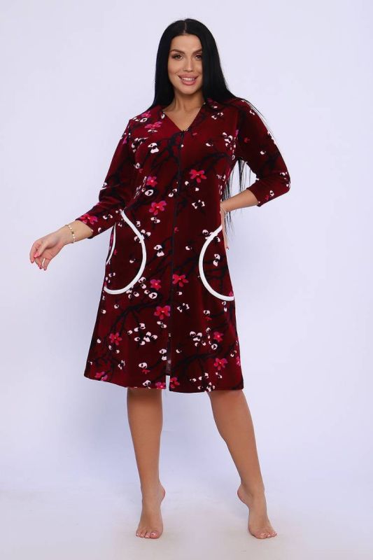 Women's Dressing gown 39034 (Burgundy)