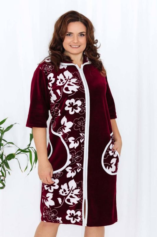 Women's robe 53511 (Bordeaux)