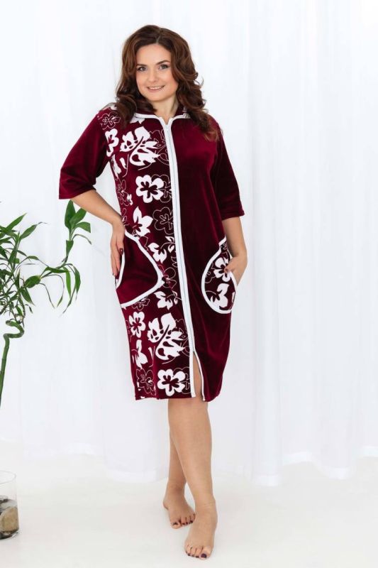 Women's robe 53511 (Bordeaux)