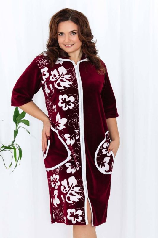 Women's robe 53511 (Bordeaux)