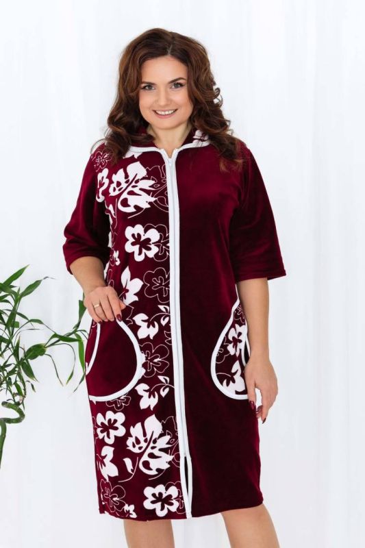 Women's robe 53511 (Bordeaux)