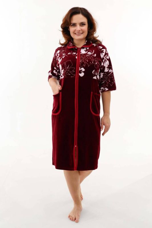 Women's Dressing Gown 53527 (Bordeaux)