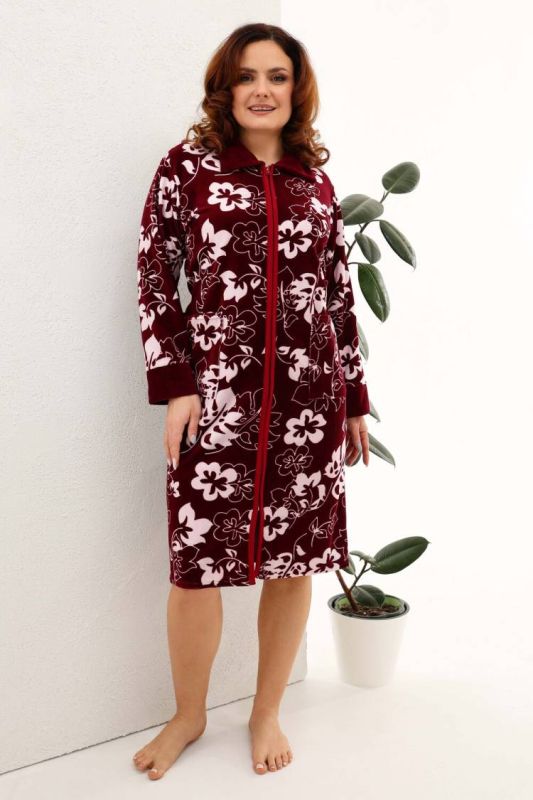 Women's Dressing Gown 53528 (Bordeaux)