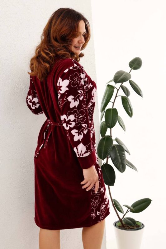 Women's Dressing Gown 53528 (Bordeaux)