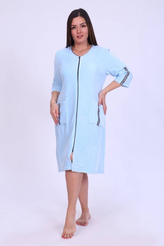 Women's robe 6068 (Blue)