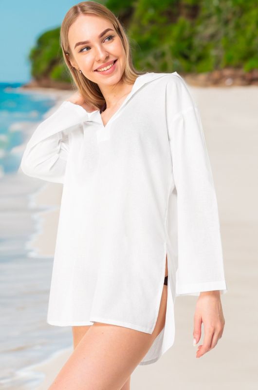 Cotton beach eco-tunic with hood Happy Fox Home