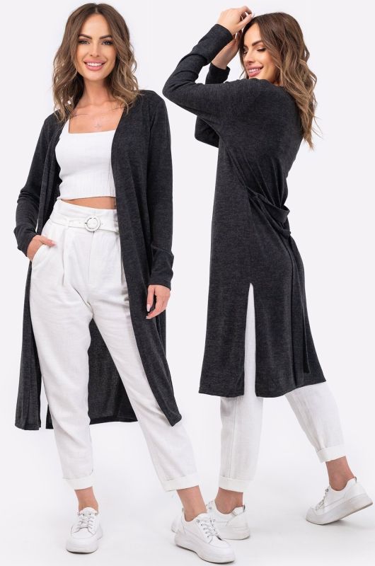 Women's Long Angora Cardigan Happyfox