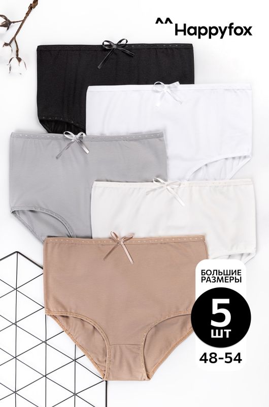 Women's high-fit maxi briefs 5 pcs. Happyfox