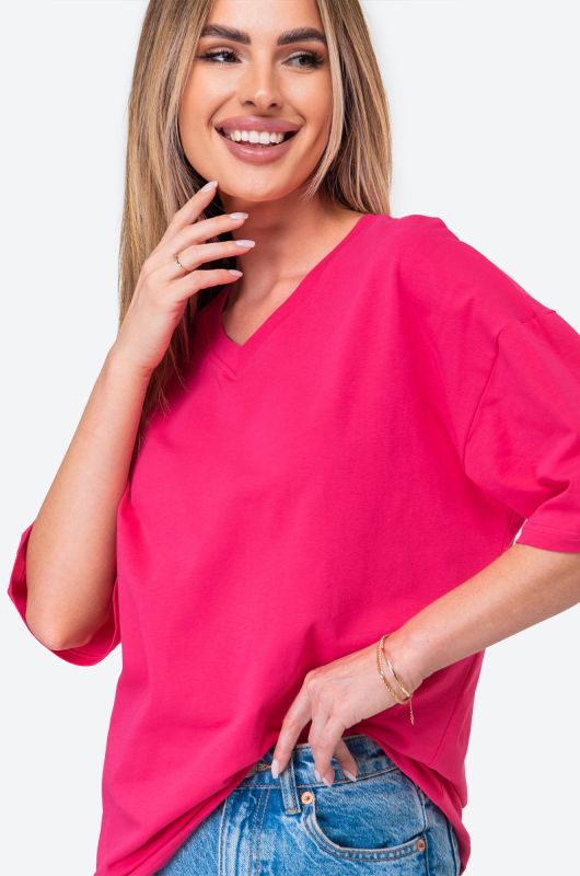 Women's V-neck Oversize T-Shirt Happyfox