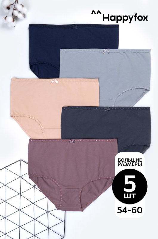 Women's high-fit slip briefs 5 pcs. Happyfox