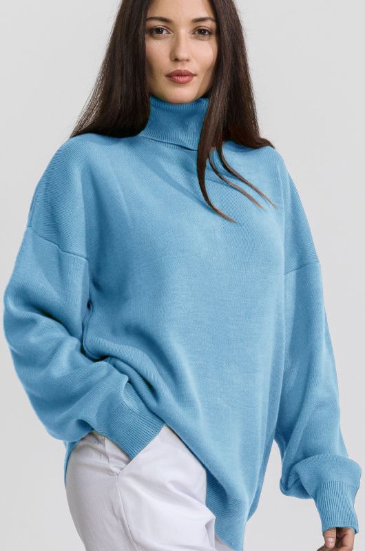 Women's high collar oversize sweater Happyfox