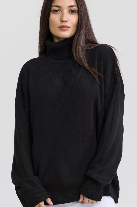 Women's high collar oversize sweater Happyfox