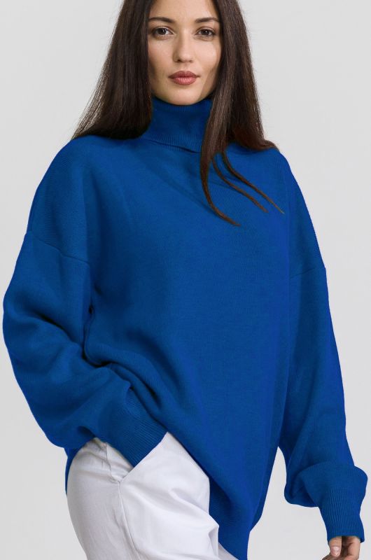 Women's over-size sweater with high collar Happyfox