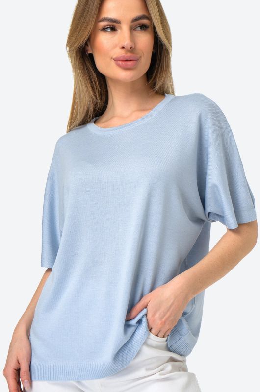 Women's knitted T-shirt with bat sleeve Happyfox