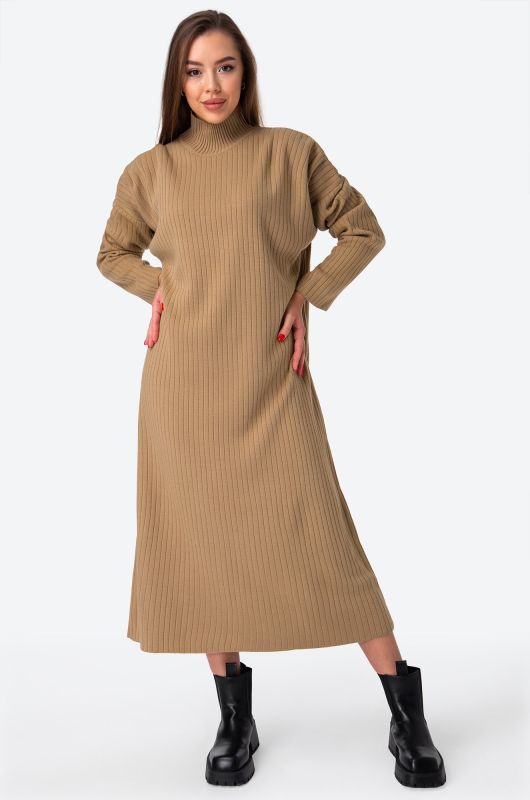 Women's long sweater dress with welt Happyfox