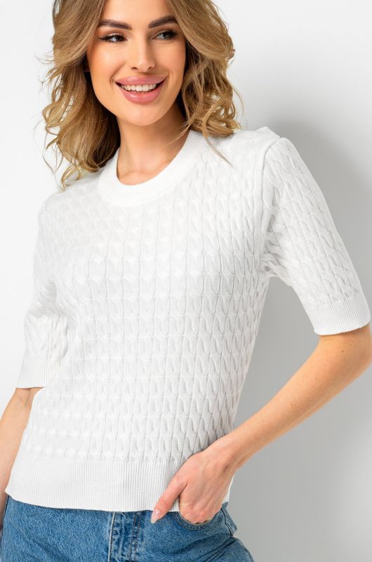 Women's short sleeve pigtail sweater Happyfox