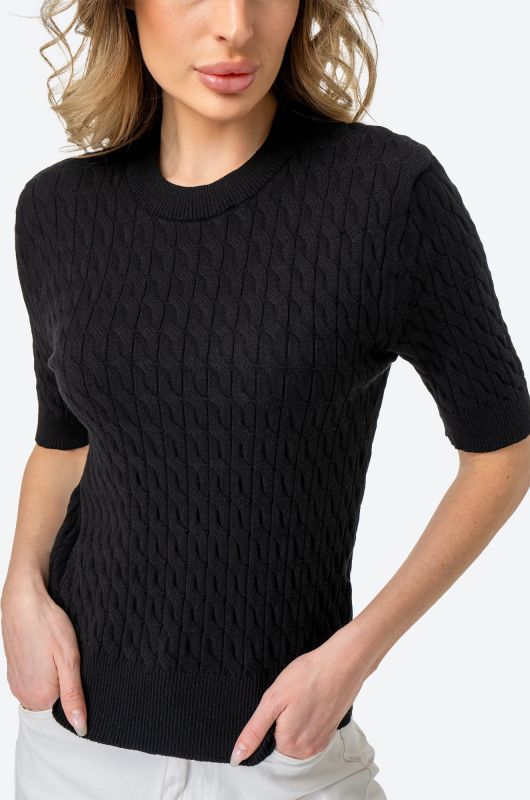 Women's Short Sleeve Braid Jumper Happyfox