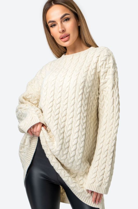 Women's over-size large knitted sweater Happyfox