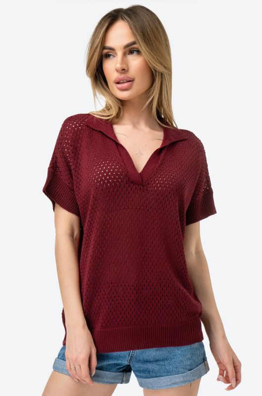 Women's knitted polo shirt Happyfox