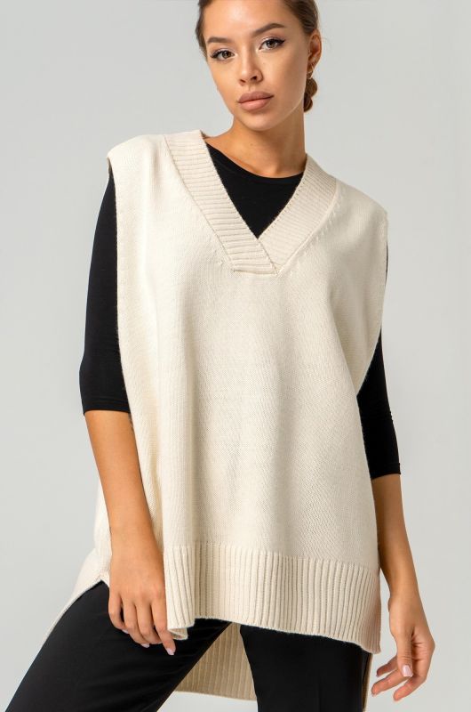 Women's knitted over-size vest Happyfox