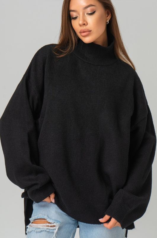 Women's high neck over-size sweater Happyfox