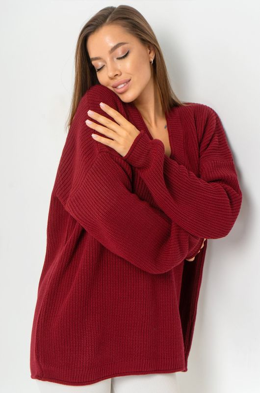 Women's V-neck Oversize Sweater Happyfox