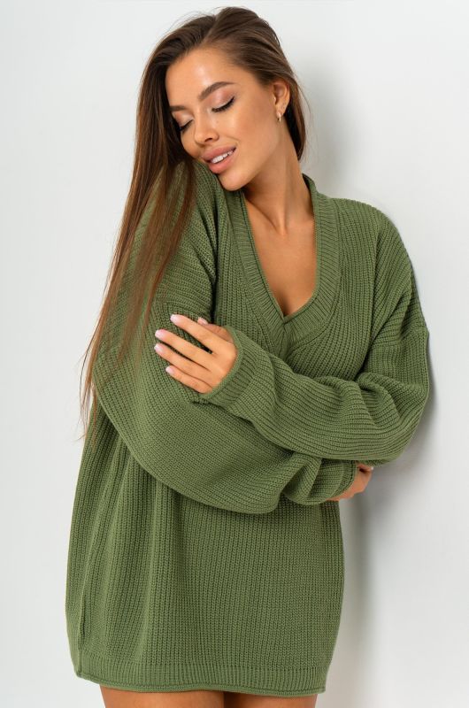 Women's over-size sweater with V-neck Happyfox