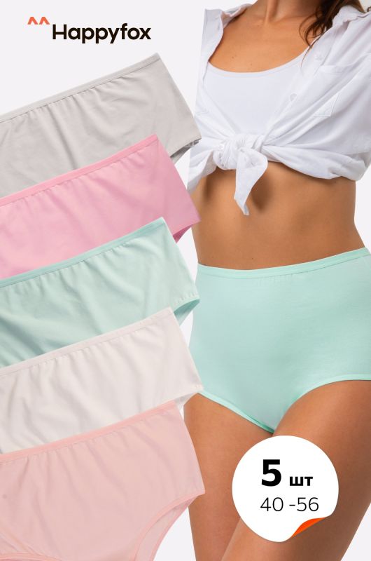 Women's high-fit slip briefs 5 pcs. Happyfox