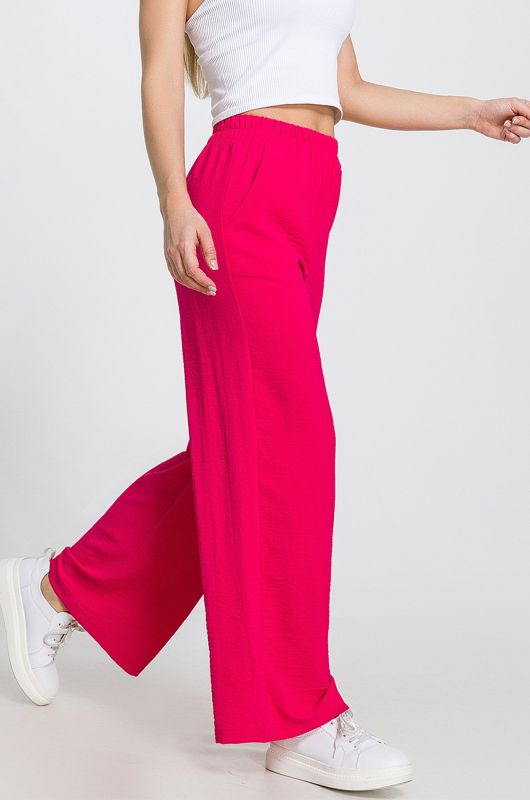 Women's summer palazzo pants made of jacquard fabric Happyfox