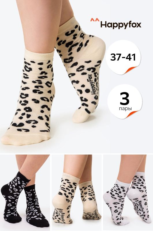 Set of women's socks 3 pairs Happyfox