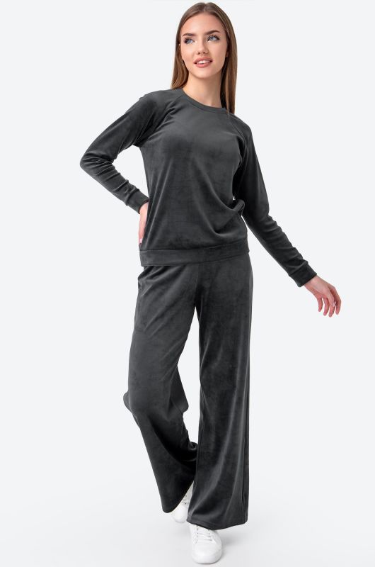 Women's velor suit with palazzo pants Happyfox