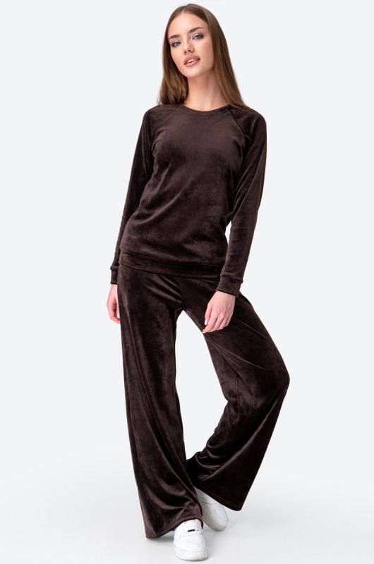 Women's velour suit with palazzo pants Happyfox