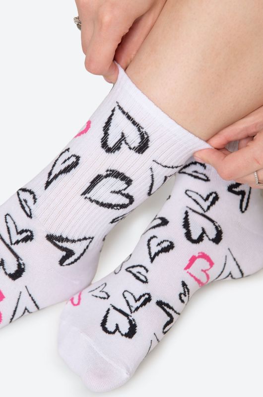 Women's natural cotton socks Happyfox