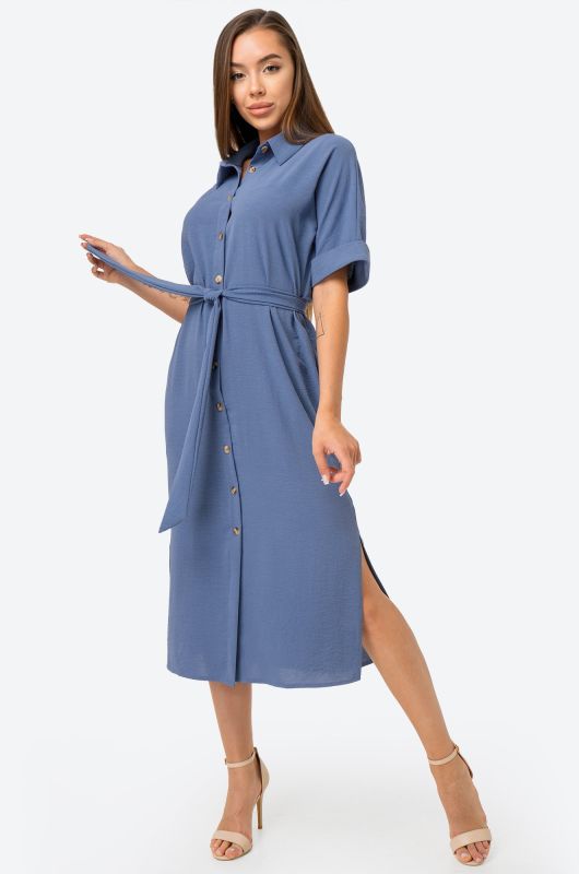 Women's shirt dress made of jacquard fabric Happyfox