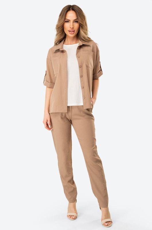 Women's linen three-piece suit Happyfox