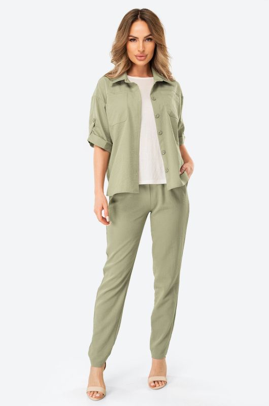 Women's linen three-piece suit Happyfox