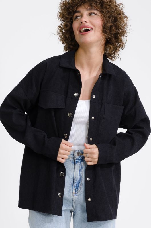 Women's corduroy over-size shirt with buttons Happyfox