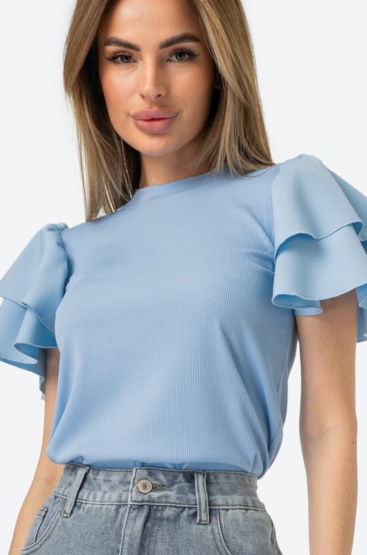 Women's short sleeve dressy blouse Happyfox