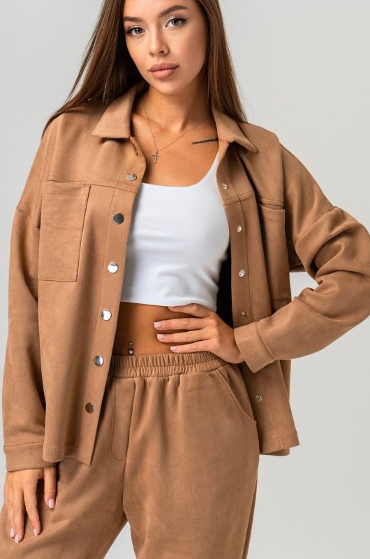 Women's eco-suede suit Happyfox