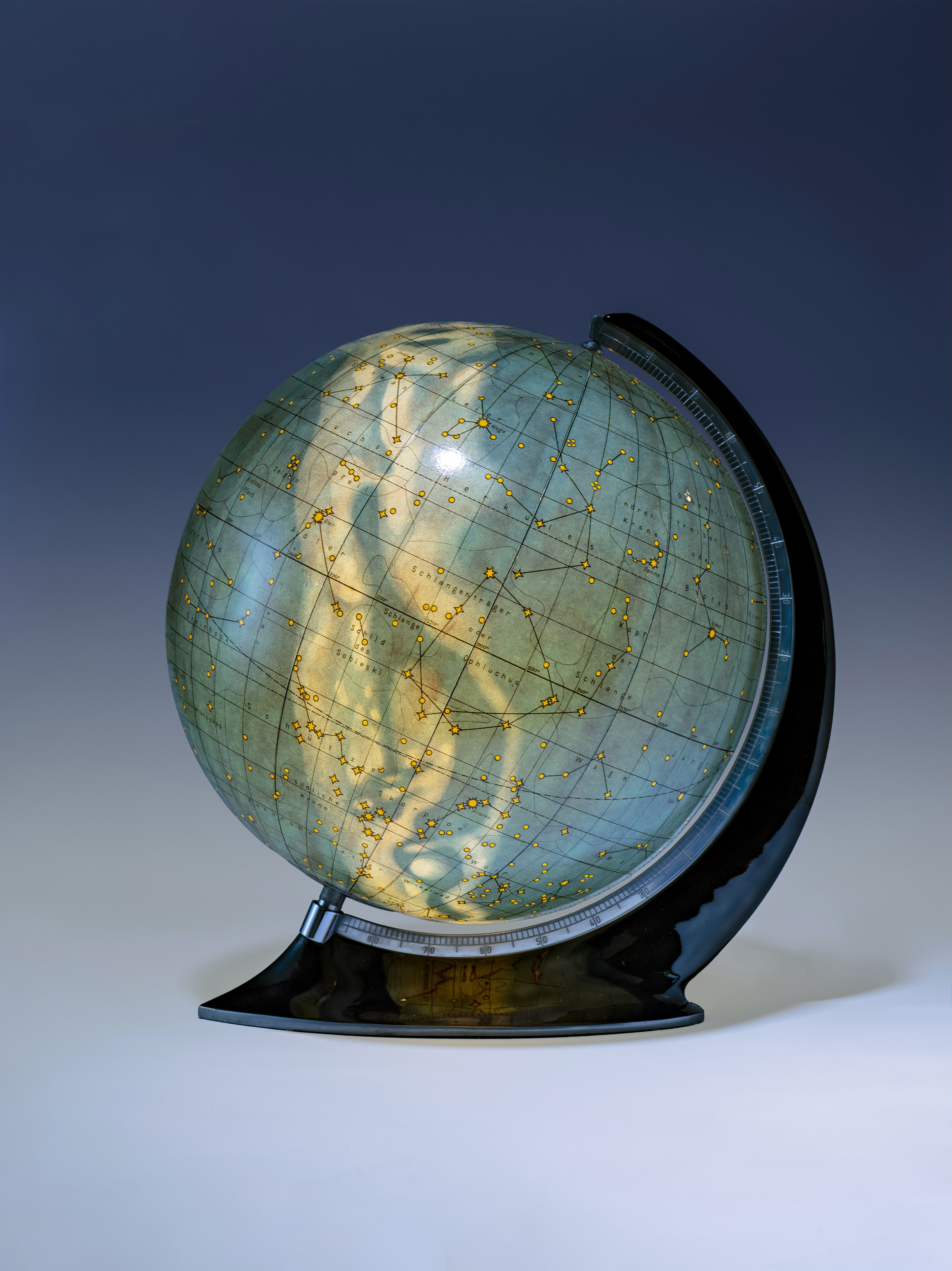 Celestial globe showing constellations.